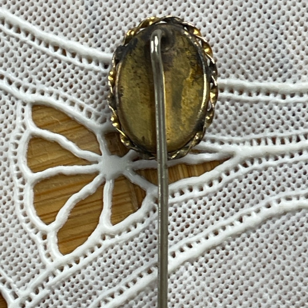 Vintage cameo & 925 sand dollar stick pins boho Victorian - Picture 3 of 11